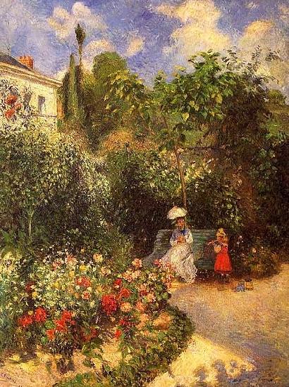 Camille Pissarro El Jarden de Pontoise oil painting image